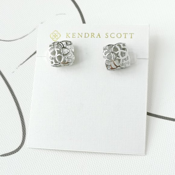 **closet closing!!![Kendra Scott] Tima Silver Oversized Stud Earrings - Picture 3 of 5